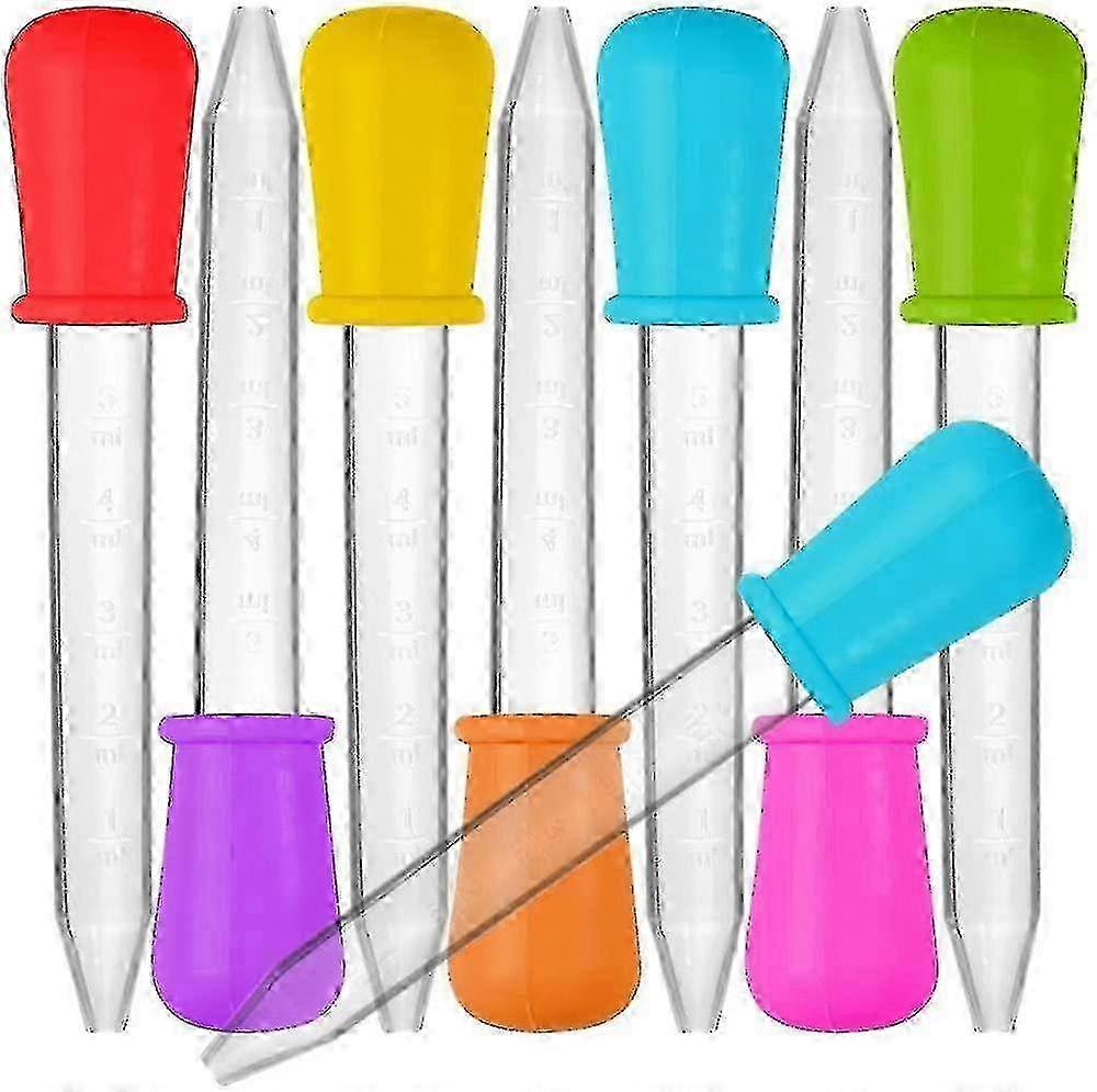 8pcs Silic And Pipettes Transfer Eyedropper With Bulb Tip - 7 S