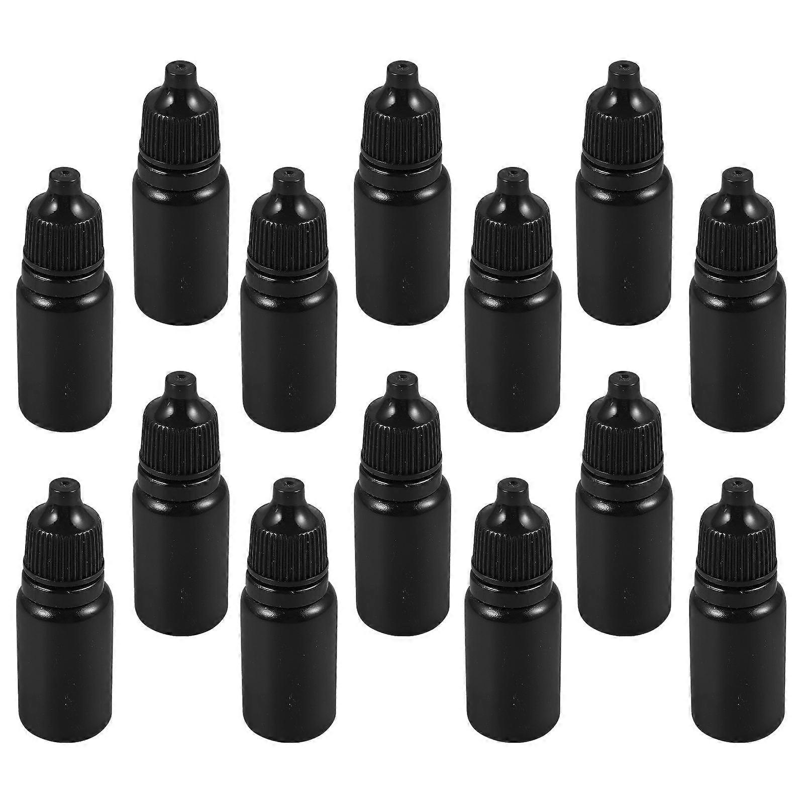 Eye Dropper Bottle Black for Eye Drops Dispensing 24Pcs Plastic Bottles