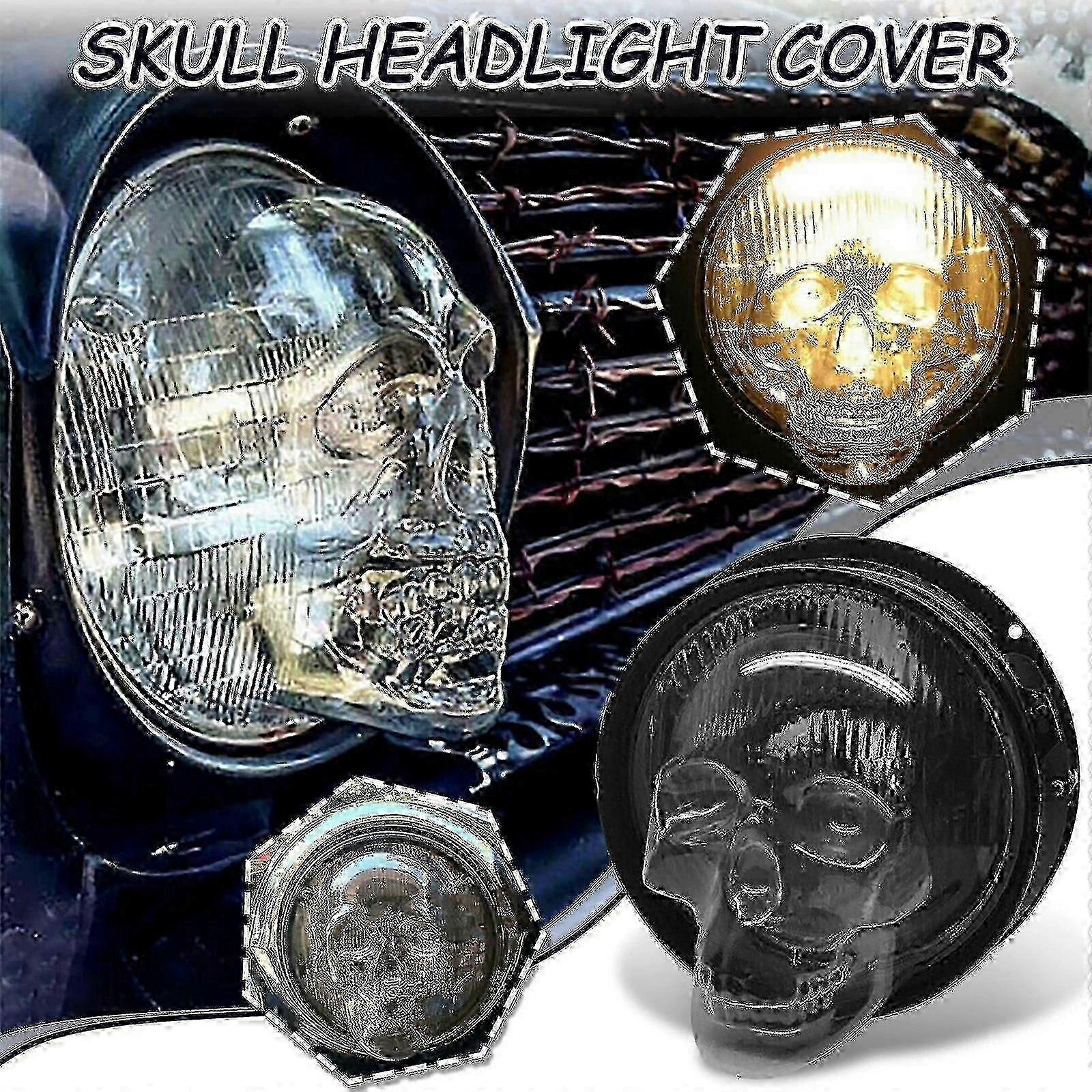 w Decorative Skull Headlight Shade for High Beam - YuJia