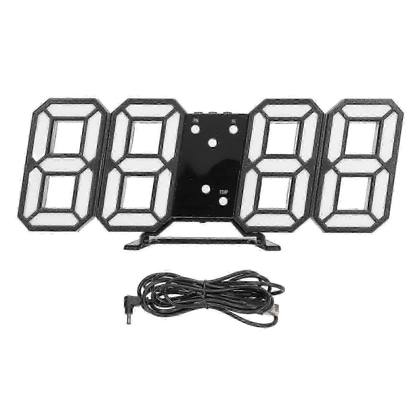 x 3D LED Digital Clock with Voice Control and Automatic Brightness Adjustment
