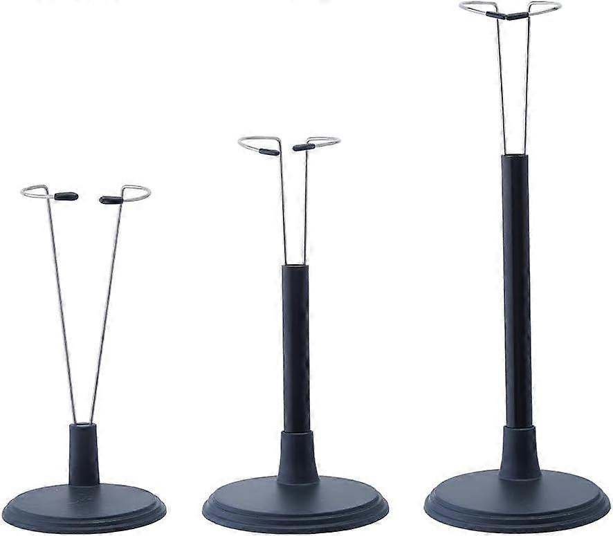 12 Sets 3 Styles Stand 4.3/5.2/7.5 inch Black Adjustable Stand Action Figure Stand Portable Dolls Organizer Display Support with Adjustable Waist Clip
