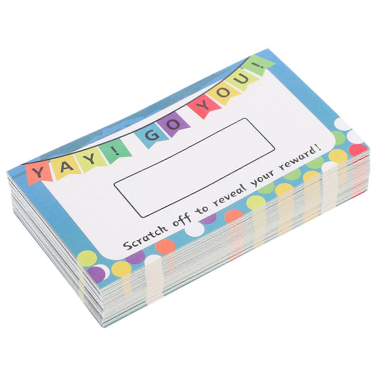 Scratch-Off Card DIY Motivational Scratch Card for Classroom Use 100Pcs