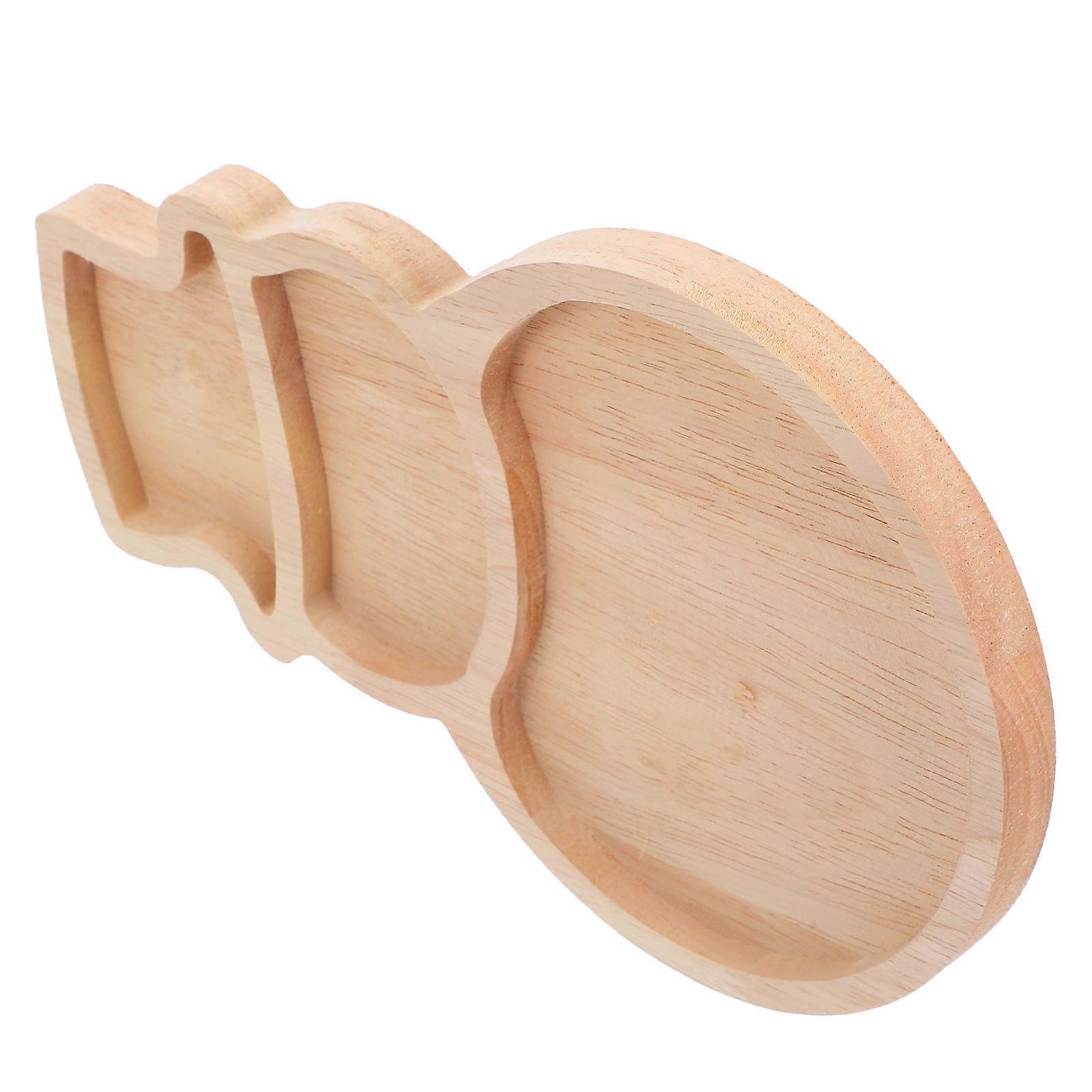 Snowman Shaped Candy Serving Plate for Storage Using Wood Material
