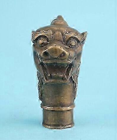 Walking Stick Topper for Crutches, Bronze Skull Casting Handle with Dragon Motif