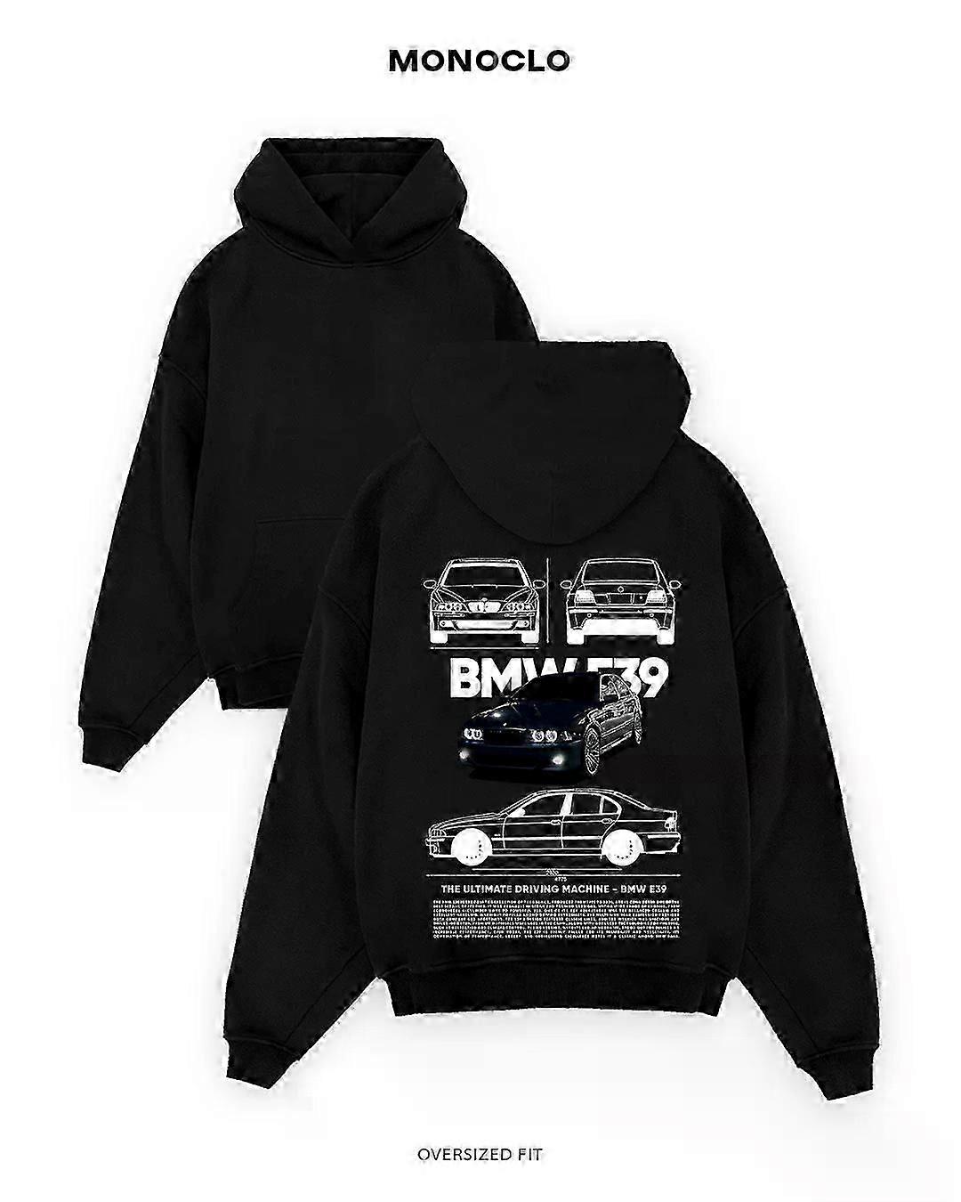 Sudadera con capucha monocromática BMW E39 Blueprint NUEVA