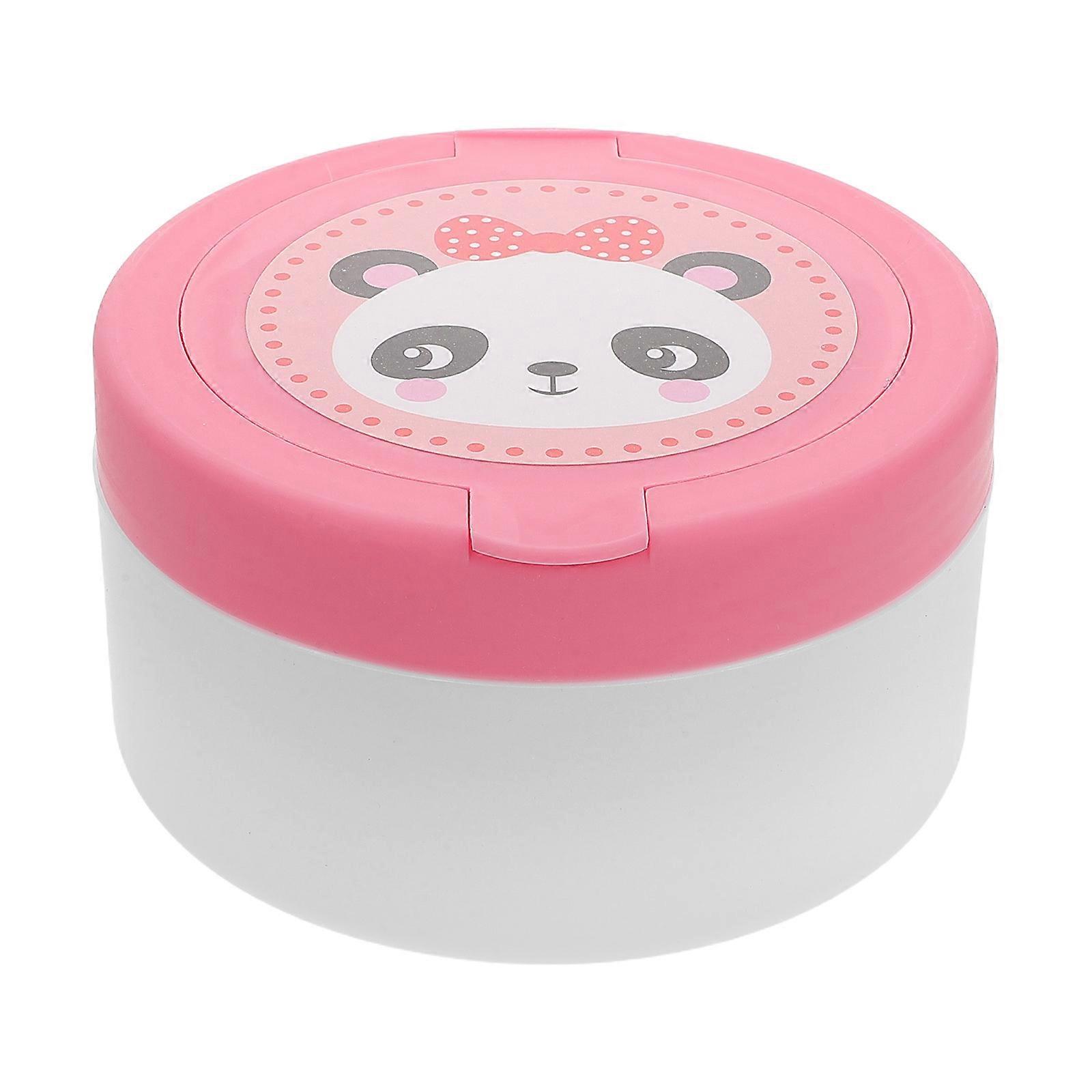 Puff Fluffy Body Powder Applicator with Container Pink