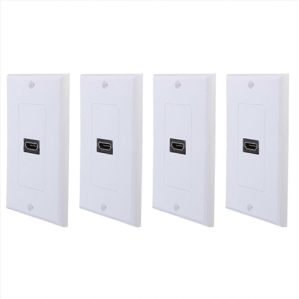 1-Port Wall Panel Cover Coupler Outlet 3D 1080P White