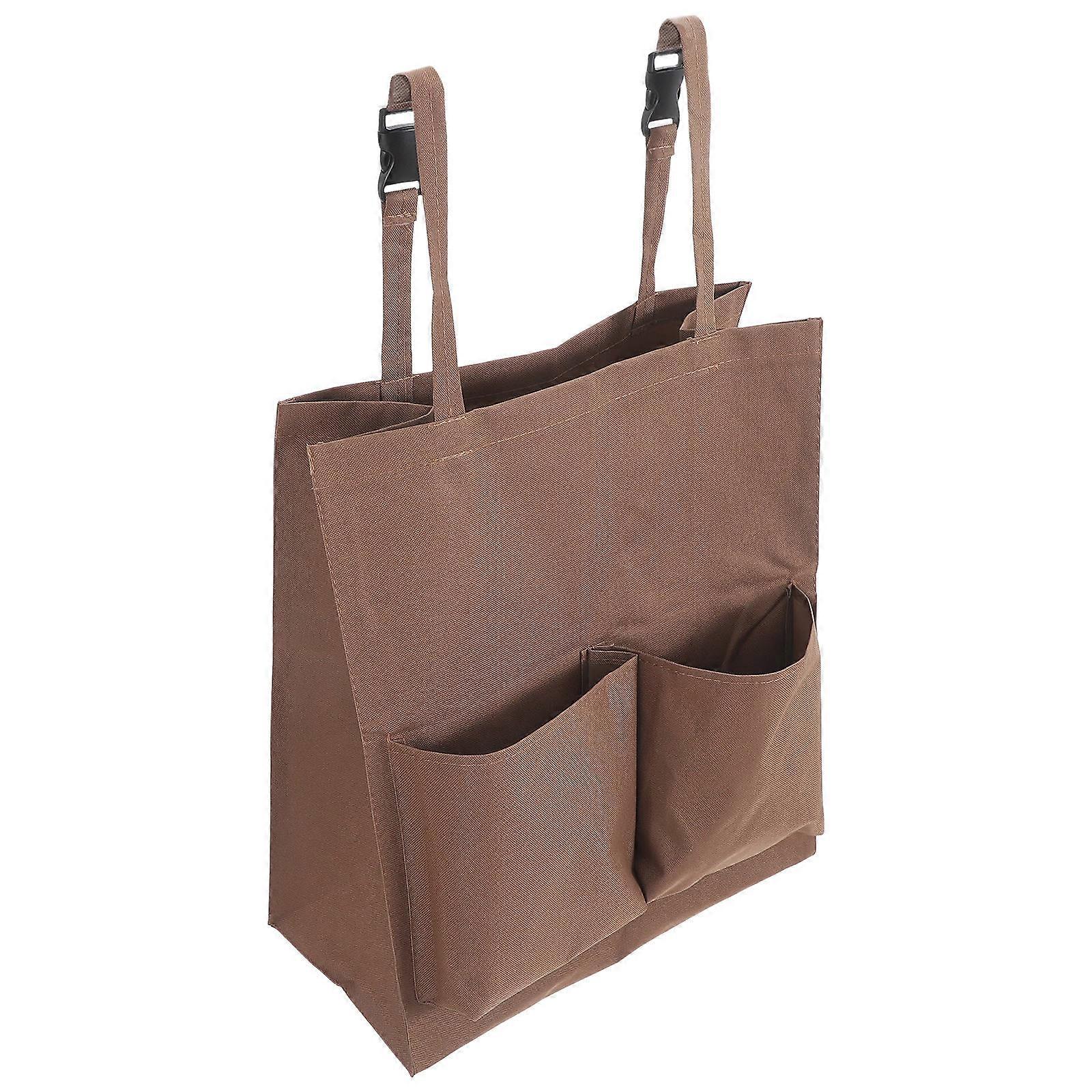 Janitorial Cart Bag In Coffee Color For Organization And Storage In Restaurants With Rectangular Shape 1Pack