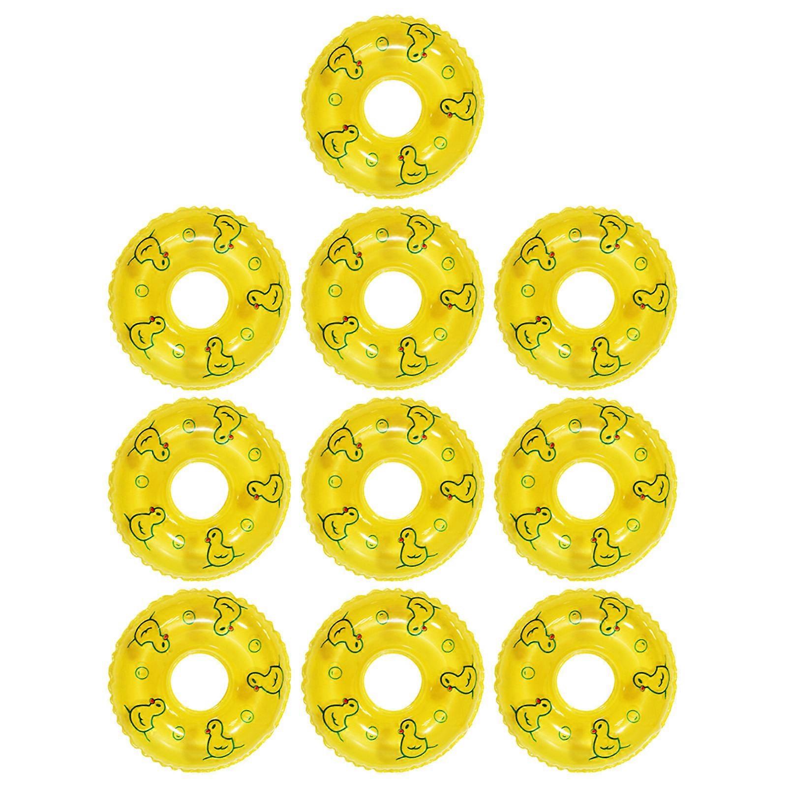 Mini Swim Ring Mini House Ornaments Creative Swim Ring Set 10Pcs