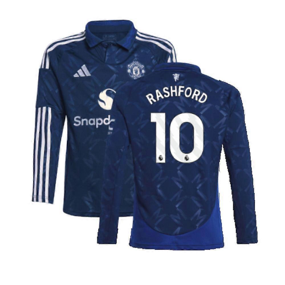 2024-2025 Man Utd Long Sleeve Away Shirt (Kids) (Rashford 10)