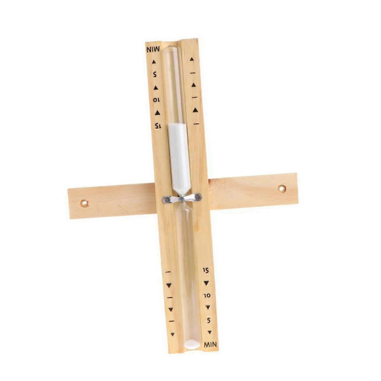 Wall Mounted Sauna Sand Timer with Heat Resistant Glass, Rotating 15Min Hourglass for Spa