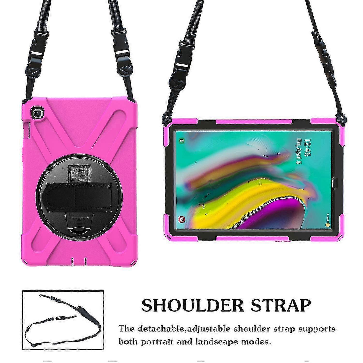Cover Case For Samsung Tab S5e 10.5-inch 2019 New Case With Shoulder Strap, Hand Strap, Camera Case