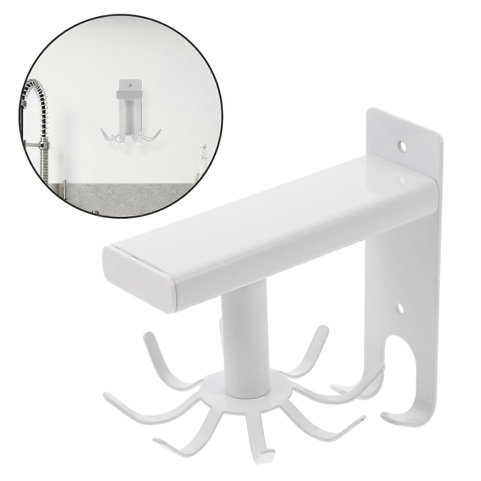 Wall Mounted Utensil Holder Hook Rotating Kitchen Hook Organizer 8 Hooks