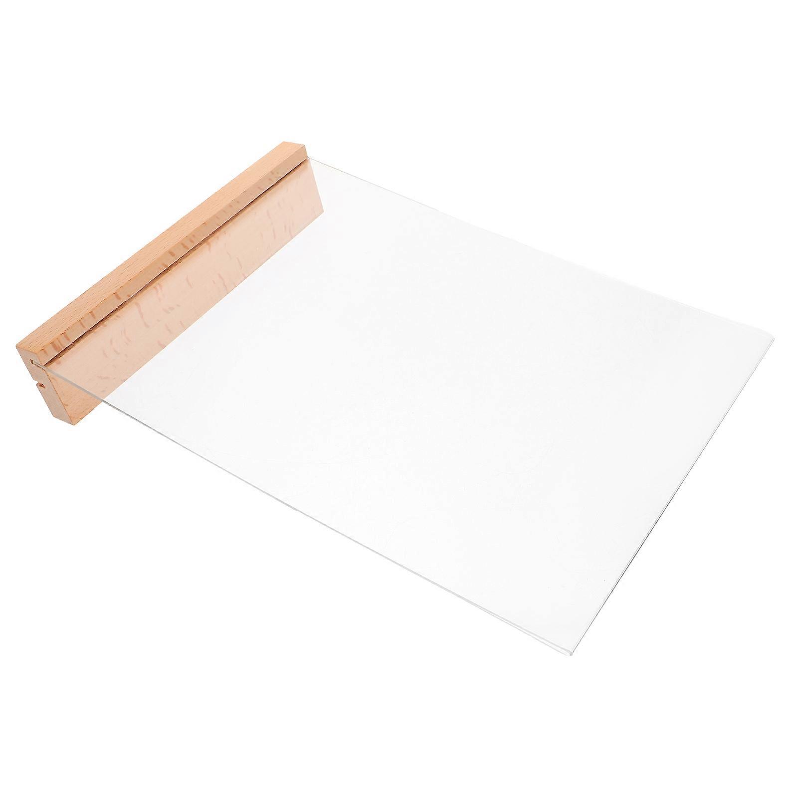 Acrylic Sign Holder with Wood Base for Display Signs Easy to Clean and Maintain Ideal for Menus and Photos 4.75 x 7 inches