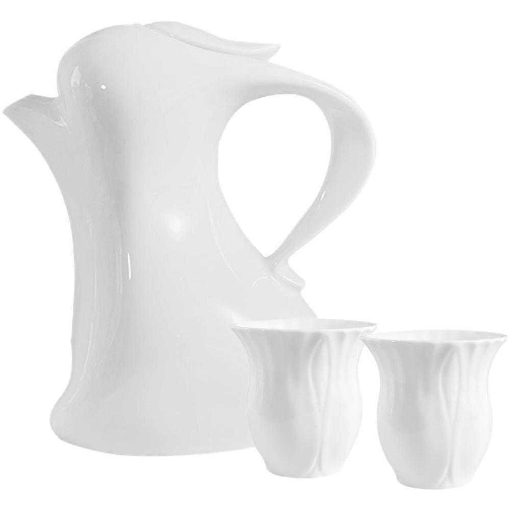 Rabbit Ceramic Tea Kettle for Storage White Ceramic 1Set