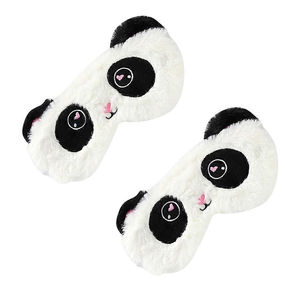 Eye Masks Plush Eye Masks for Sleeping 2Pcs Light Blocking Covers