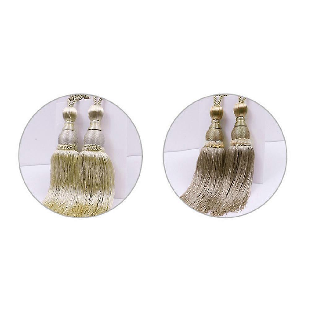 Buckle Clip For Curtain Decoration Modern Rectangular Shape Polyester Material Curtain Accessories Holdback 2Pcs Light Coffee