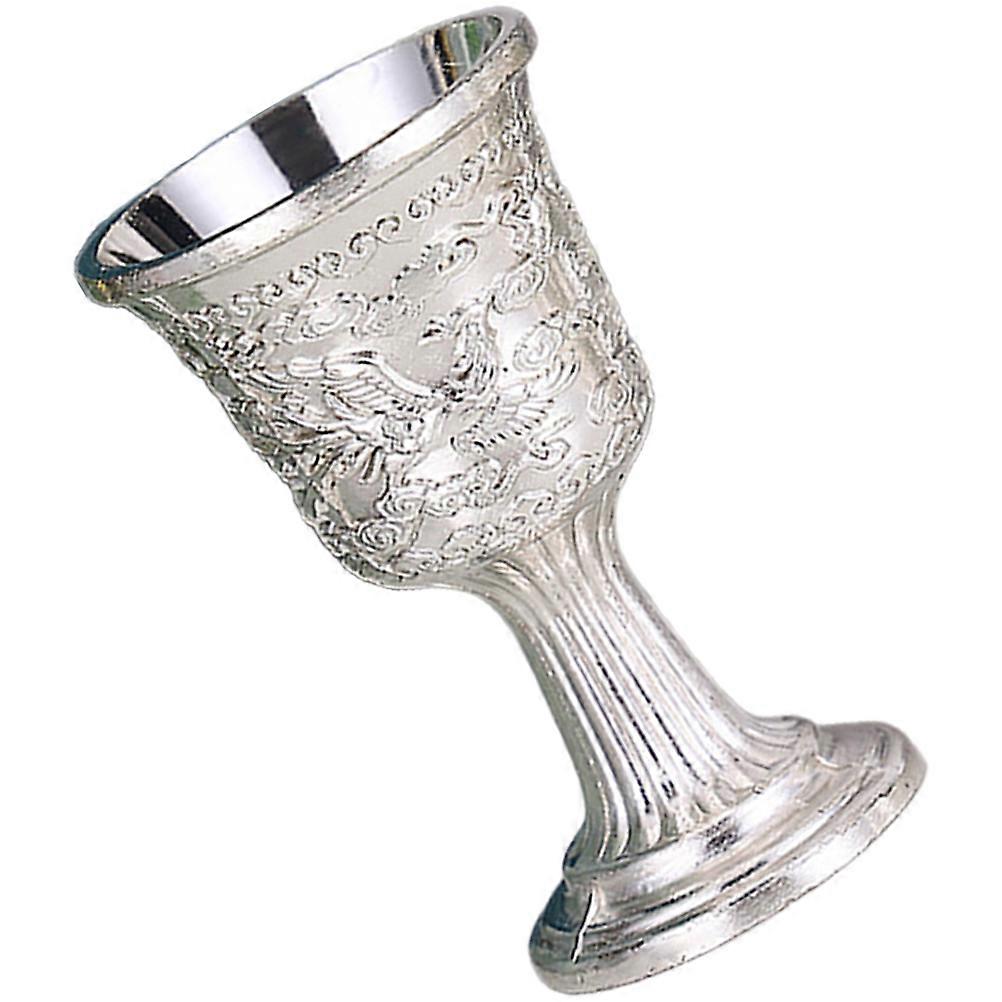 Delicate Wine Goblet Household Multi-Function Liquor Cup Silver Finish