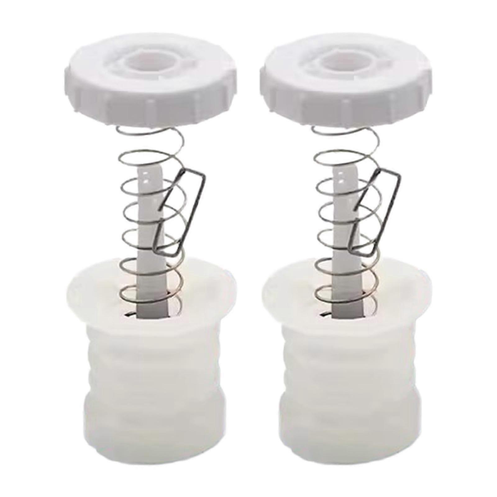 Washing Machine Drain Plug Replacement with LeakProof Valve Stopper Seal, 2 Pcs White