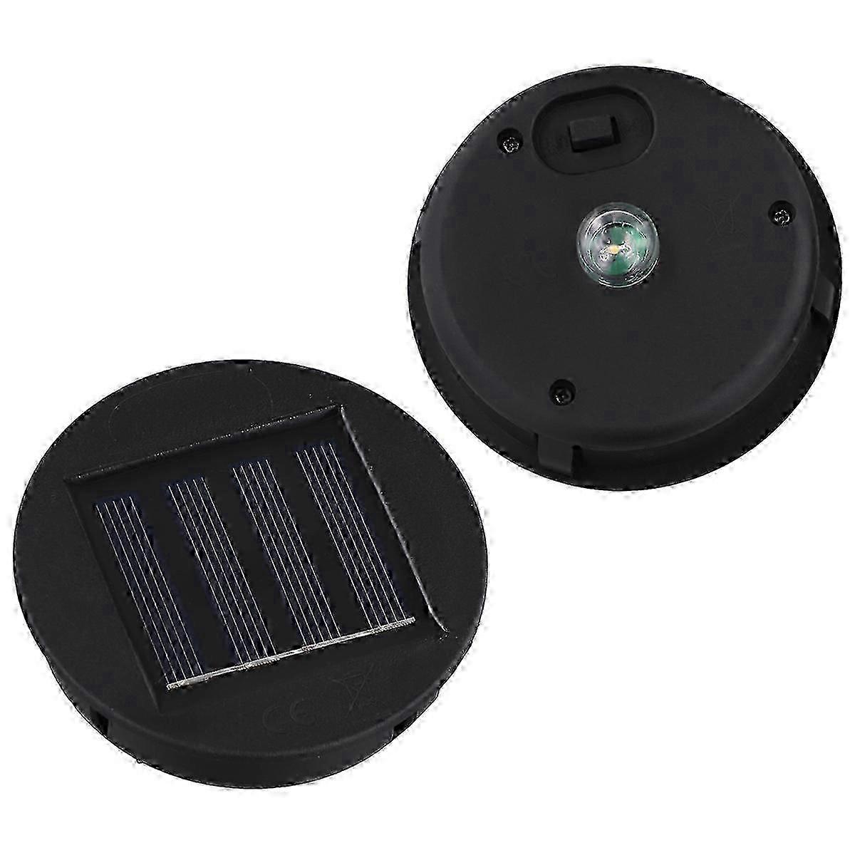 2 Pack Solar Lights Replacement Top Solar Panel Lantern Lid Lights , Lantern Light Replacement , Gar Edition 0704
