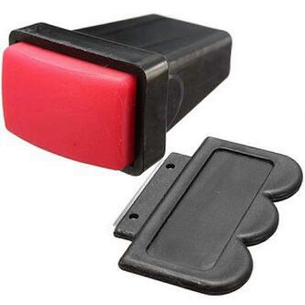 Nail Stamping Kit with Red Rubber Stamper and Scraper for Crisp Pattern Transfer