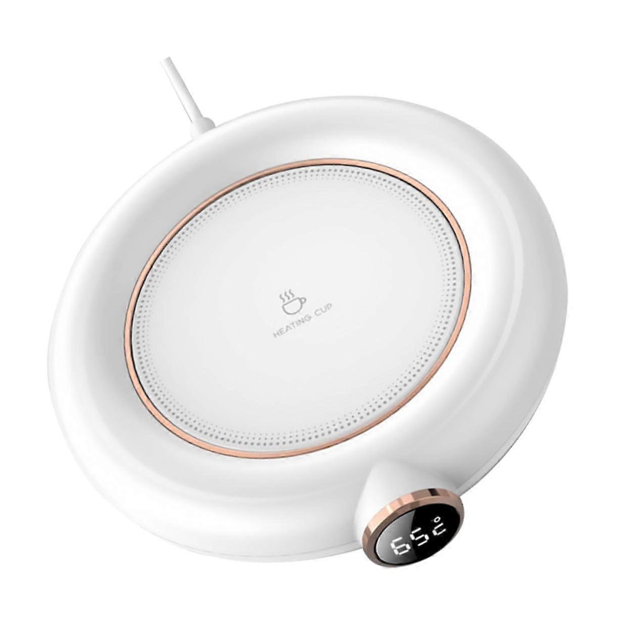 USB Coffee Cup Warmer with Temperature Control, Compact Electric Beverage Heating Coaster for Desk