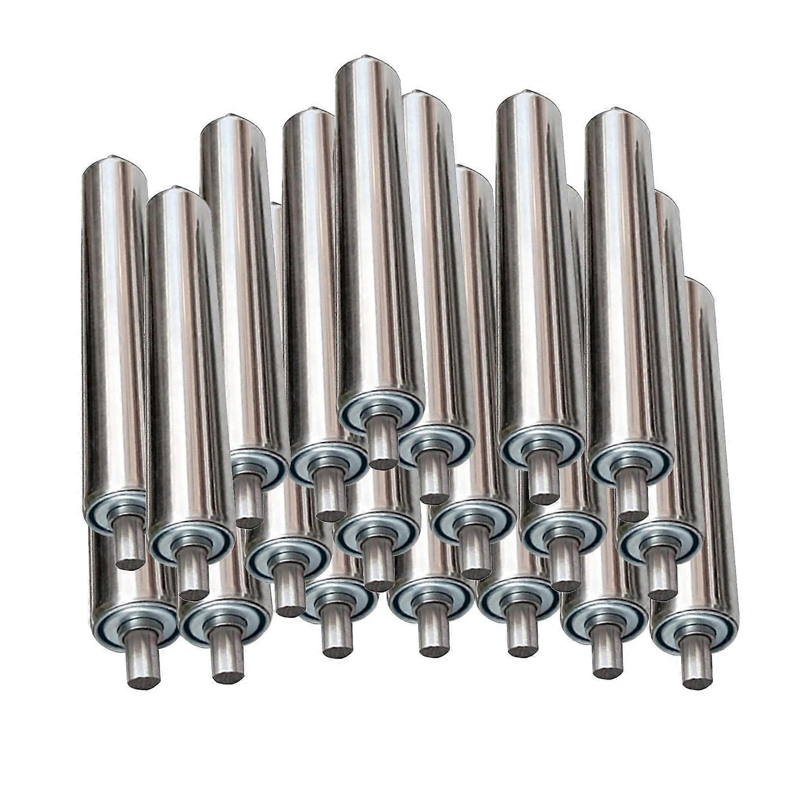 25mm Stainless Steel Conveyor Rollers Heavy Duty Replacement with Bearings for Smooth Rolling