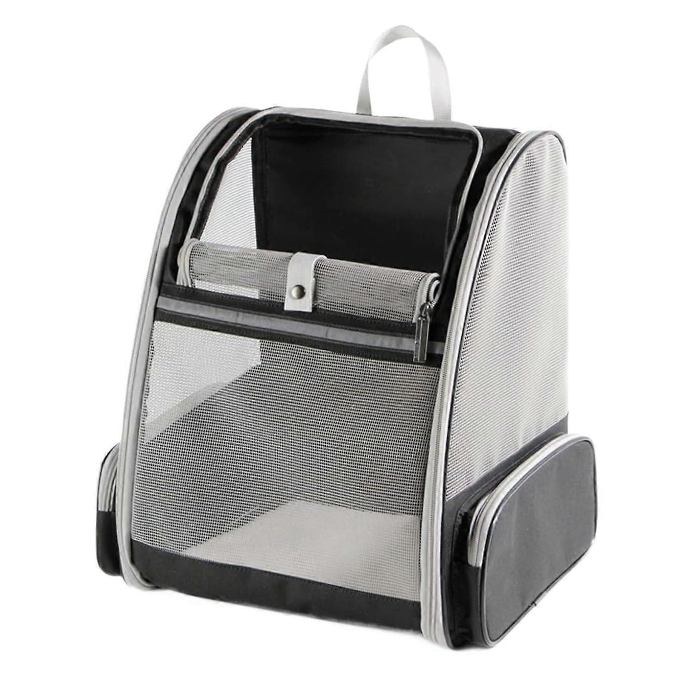 Pet Carrier Backpack for Cats and Dogs with Breathable Mesh, Foldable Design and Side Pockets