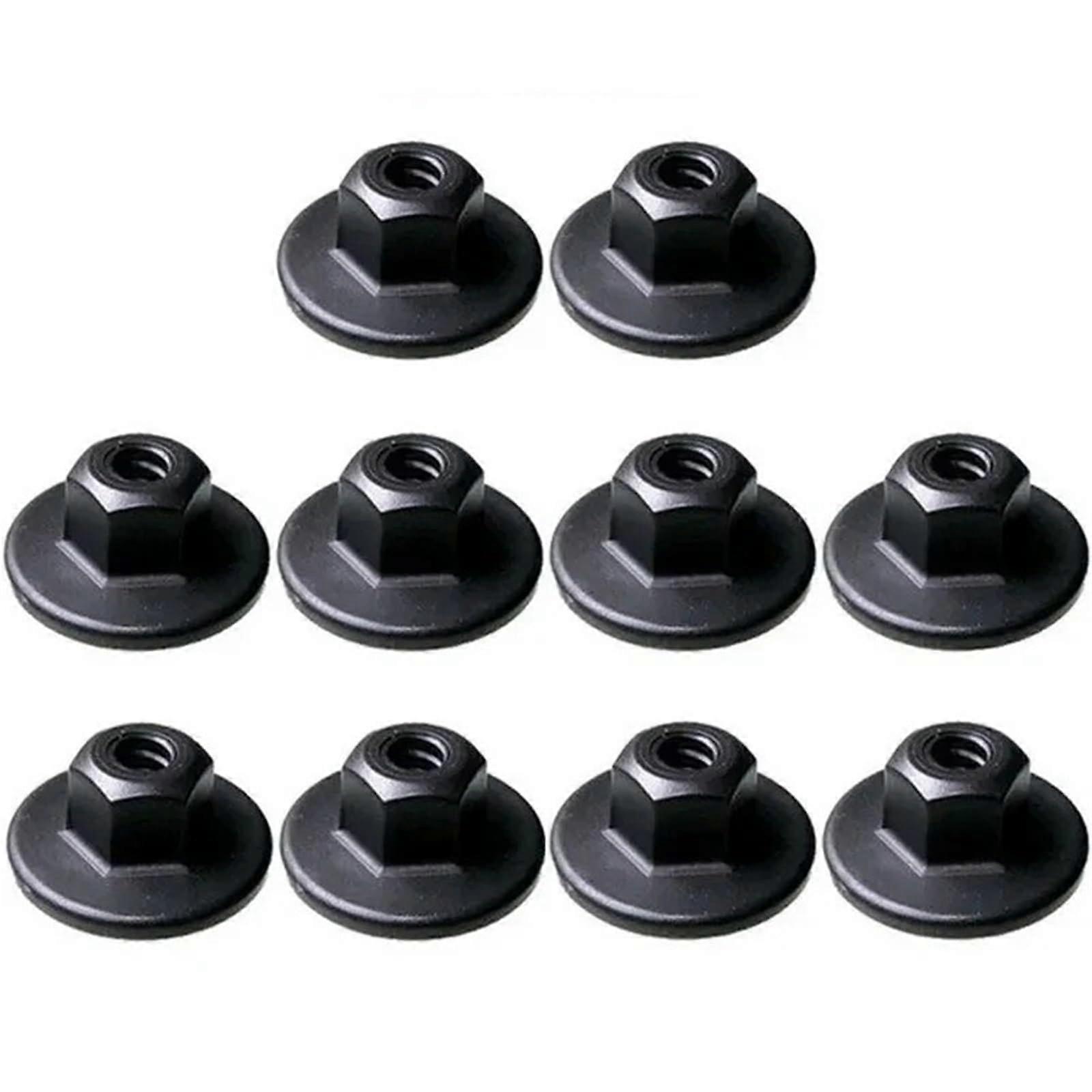 10pcs Auto Bumper Clips 10mm Hex Head Nylon Retainer Set for Rear Chassis Splash Shield