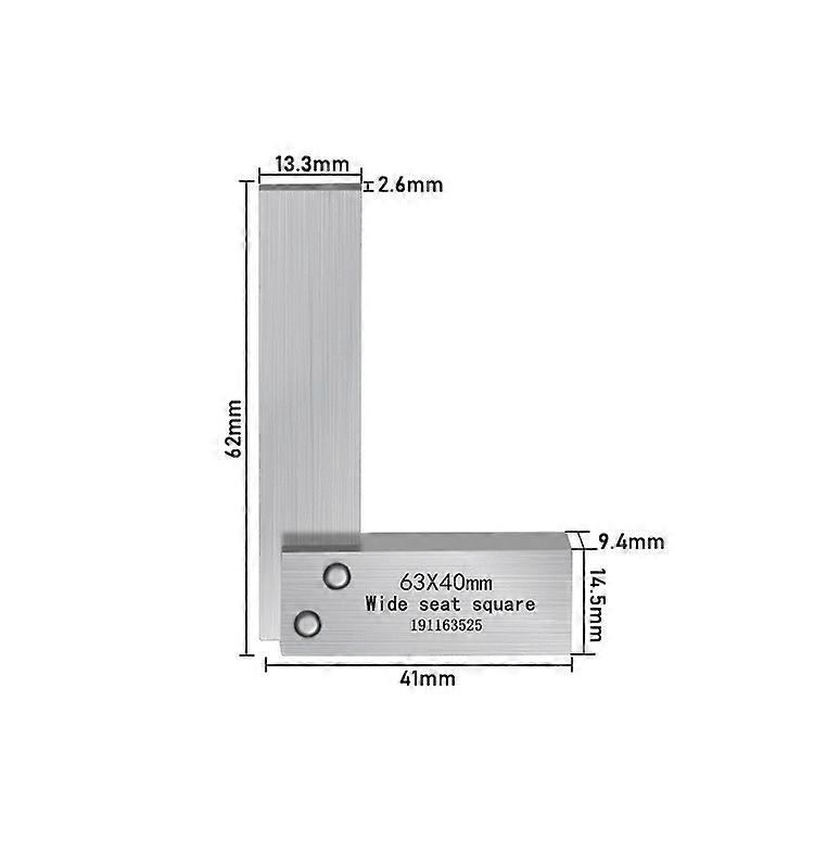 90 Degree Flat Edge Square Ruler Carpentry Square Woodworking Tools Metal Angle Measuring Tool Multi Try Square Gauge Set-Square