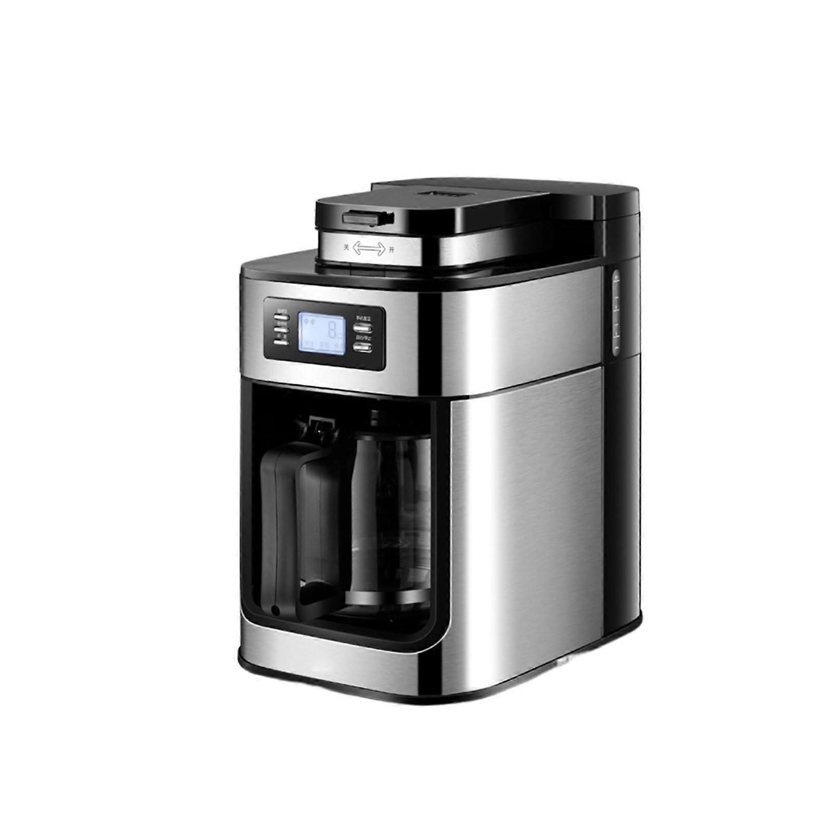 Automatic Coffee Maker with Grinder for Commercial Espresso and Tea Brewing, EU Plug