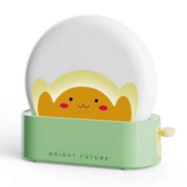 Night light, adjustable brightness, green plastic, children's room bedside lamp