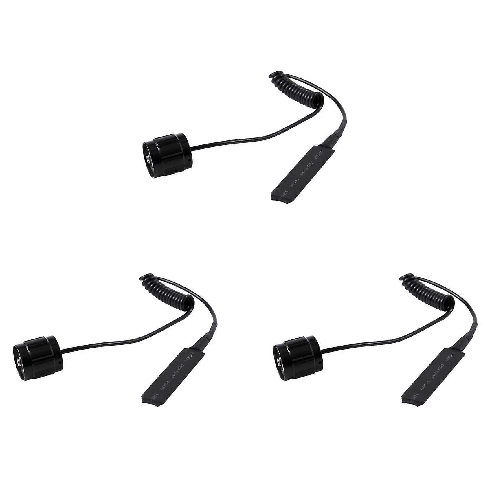 3X Cable Switch Remote Switch Push Button for 501B LED Headlamp Flashlight Lamp