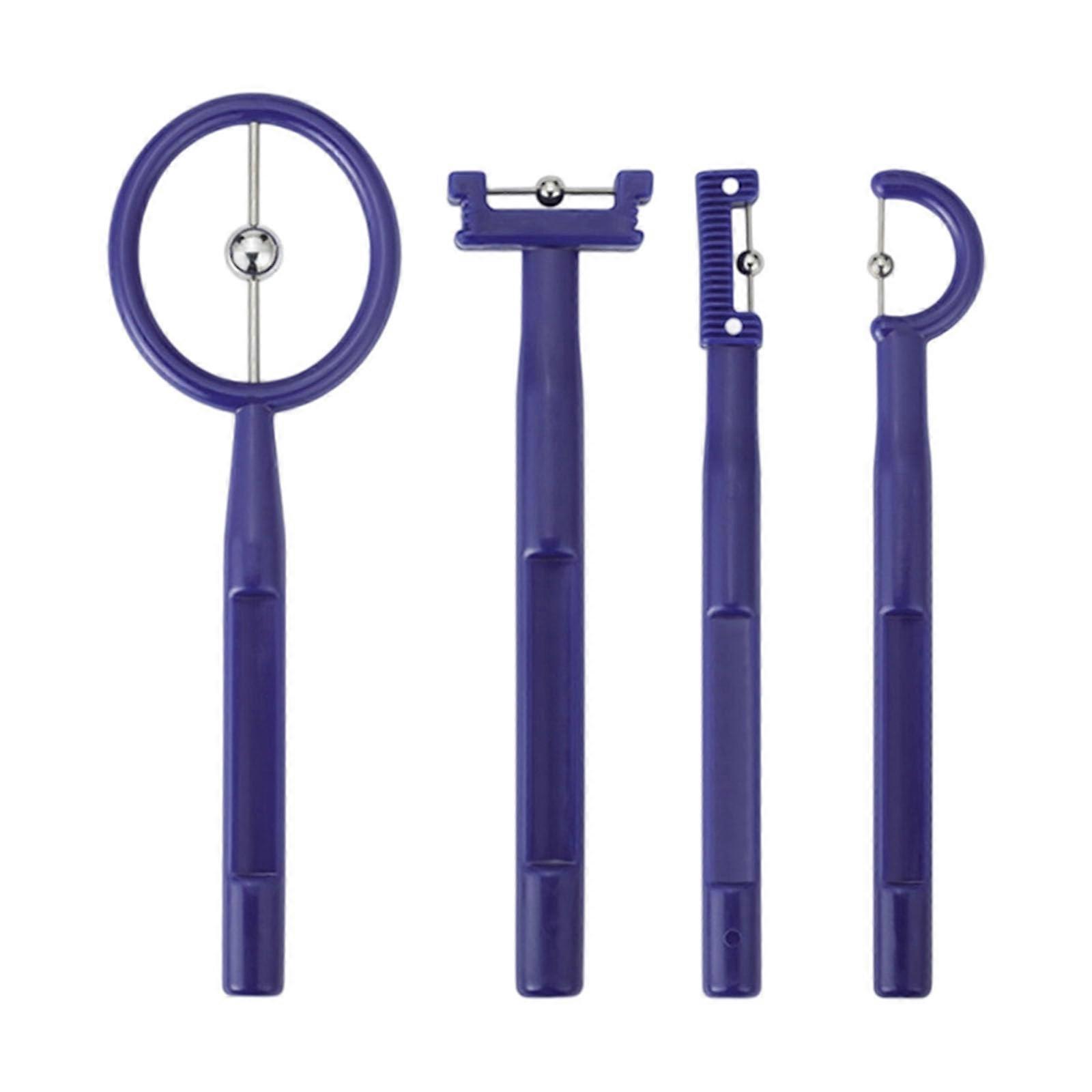 4Pcs Speech Therapy Tools for Tongue Training, Lateralization and Elevation, Blue