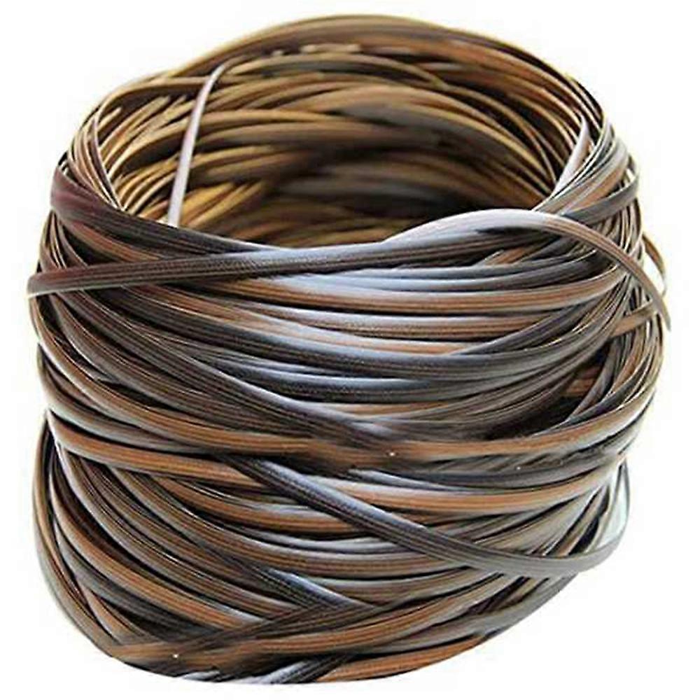 Coffee Gradient Flat Synthetic Rattan Weaving Material Plastic Rattan