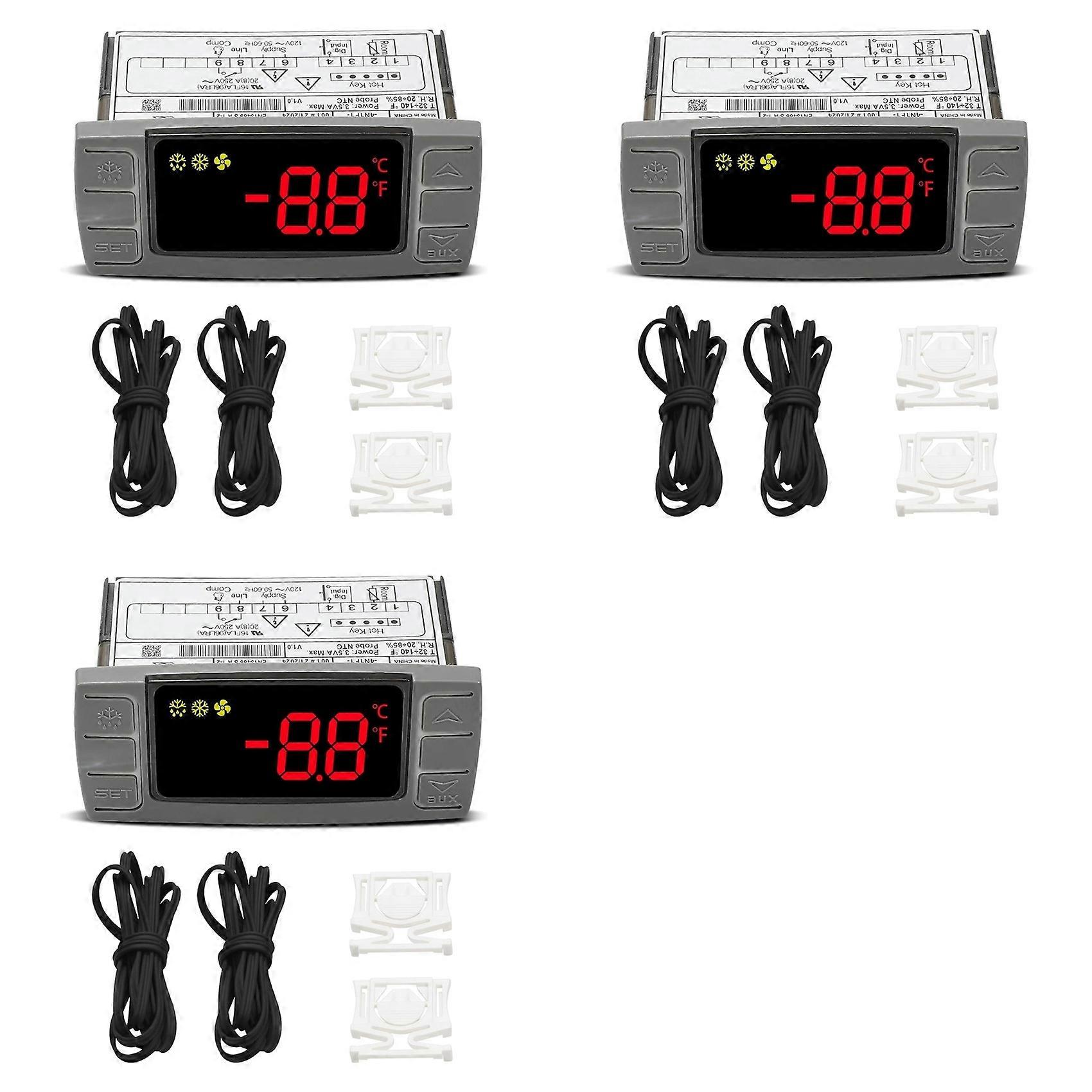 3X for Dixell XR02CX-4N1F1 Temperature Controller, Replace for Dixell Temperature Controller for Refrigerators/Freezer