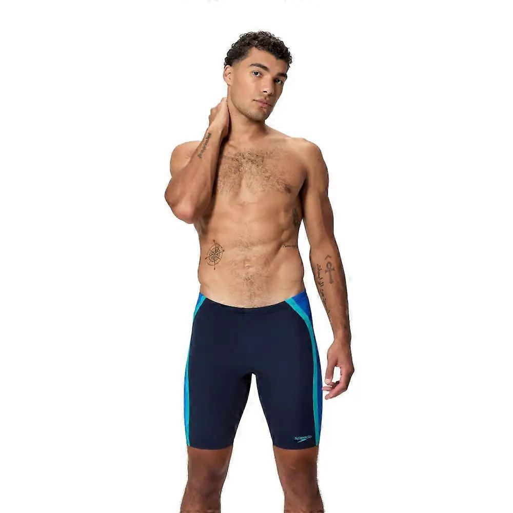 Speedo Solid Splice Swim Jammer - Navy/Blue
