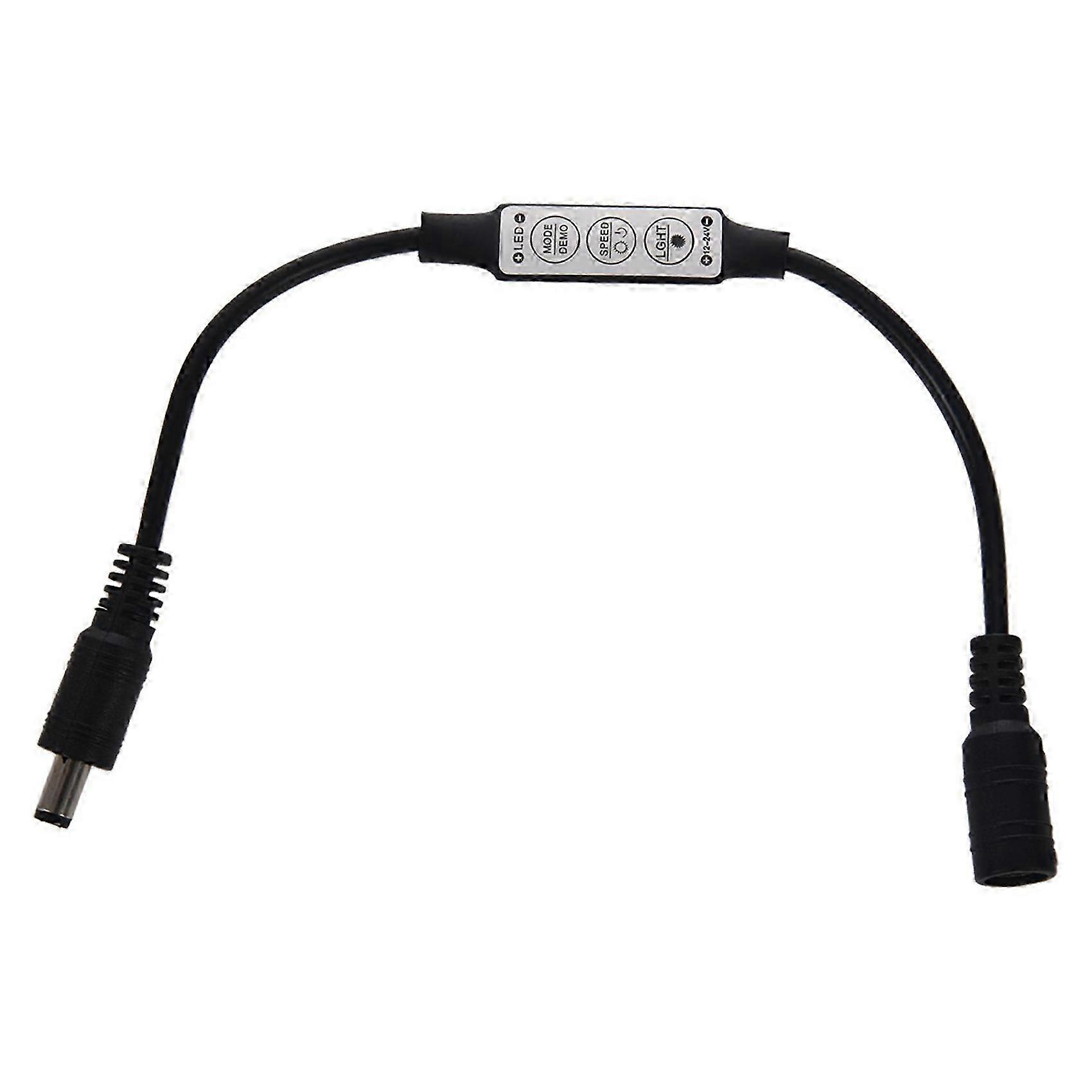 20X Low-Profile Inline Controller Mini 3 Key Dimmer Switch for LED Strip Light Black