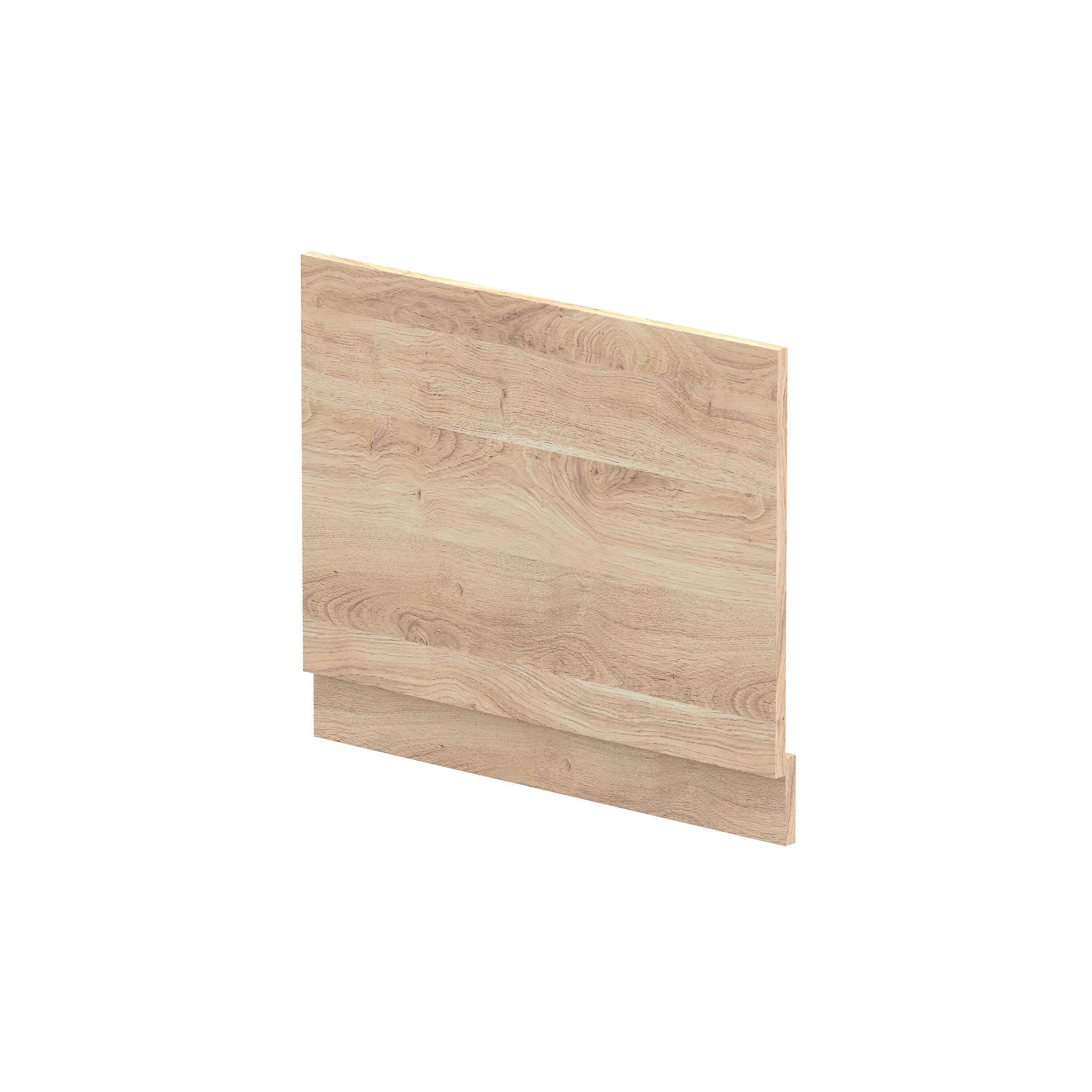 700mm Straight Bath End Panel and Plinth - Bleached Oak