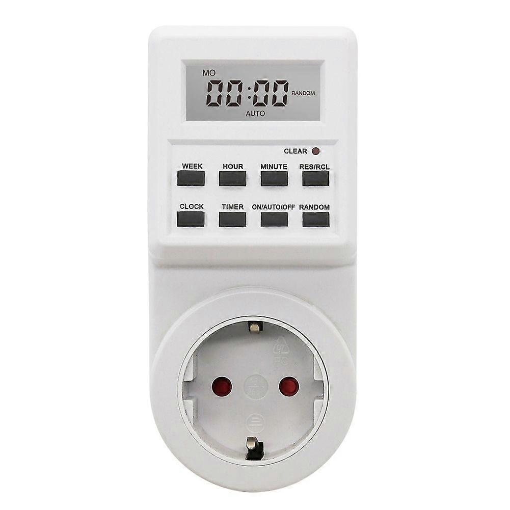 Digital Timer Socket Electronic Timing Switch 24h Kitchen Timer Outlet Programmable Socket EU Plug