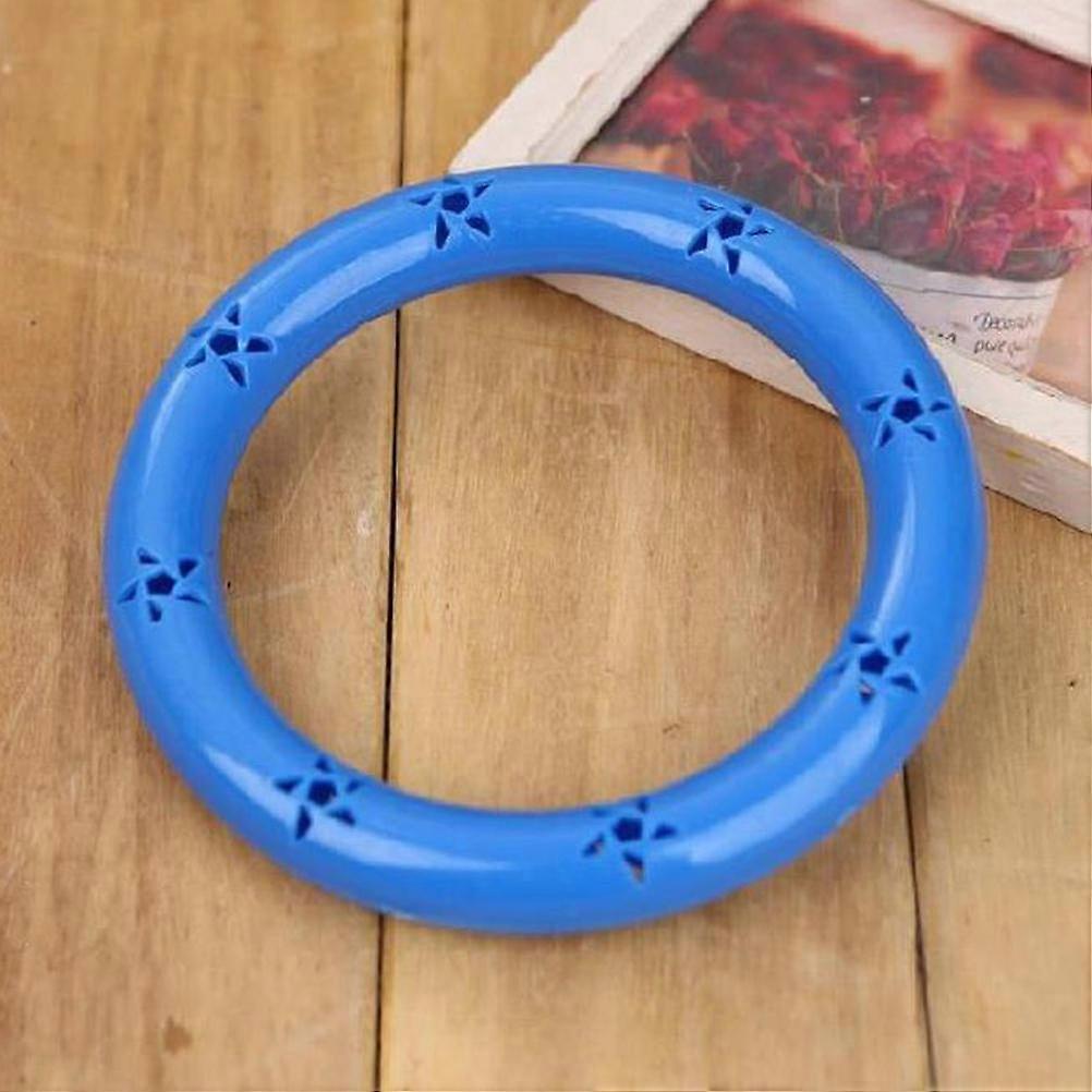 Abs Rattle Ring Simple Design Round Shape Exercise Tool For Kids Playthings 15X15X2CM 4Pcs