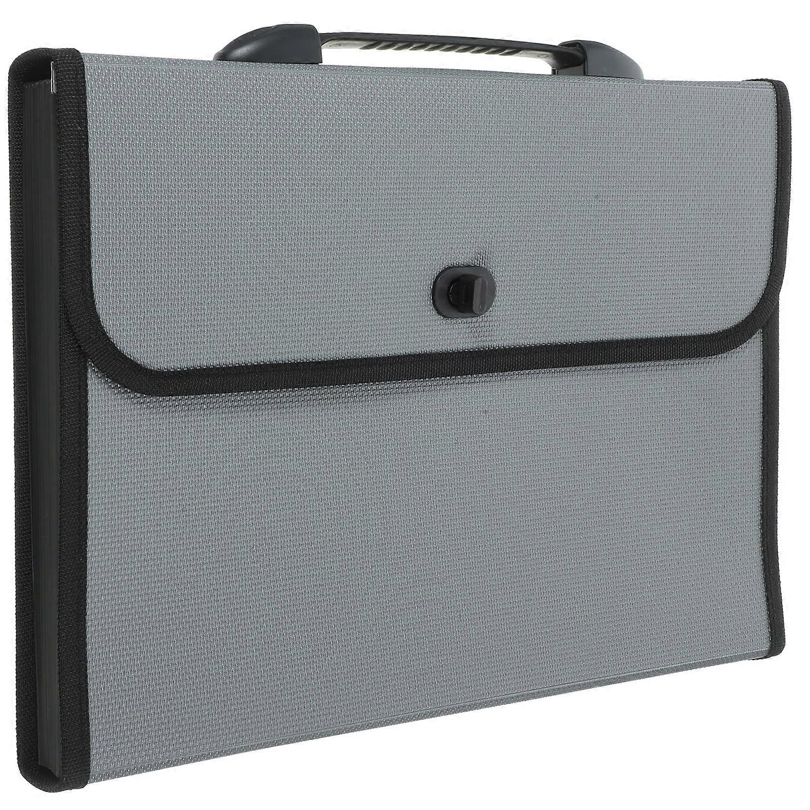 Accordion File Folder Office Supply for Document Storage 1Set Grey