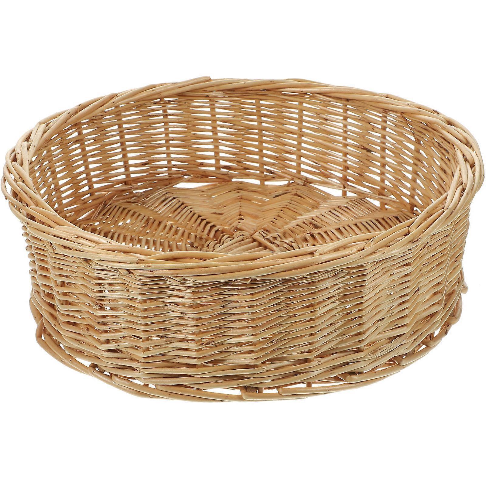 Zero Snack Storage Basket Round Woven Bread Basket for Home Use
