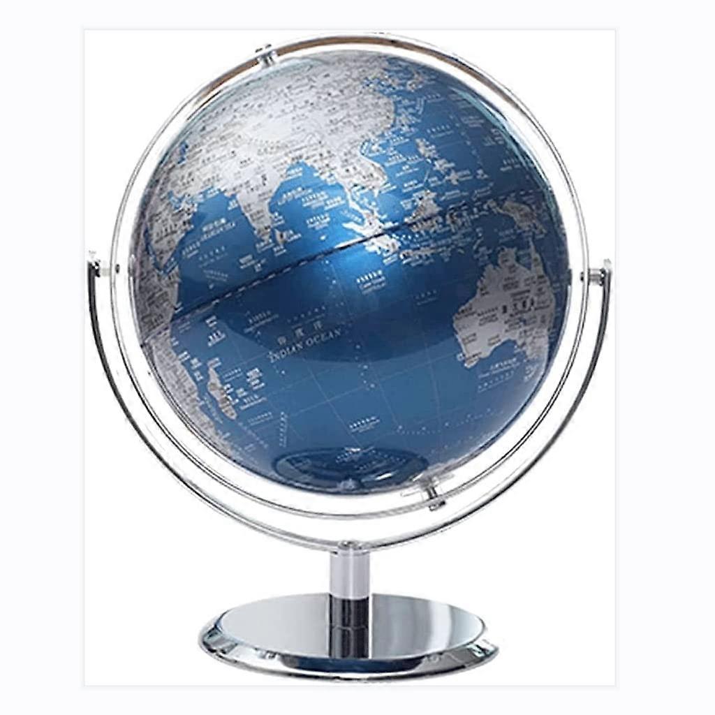 25cm Rotating World Globe with Writable Waterproof Surface and Bilingual Labels for Classroom