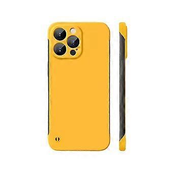 Slim Matte Yellow Shockproof Case for iPhone 14 Pro with Frameless Design and Precise Fit