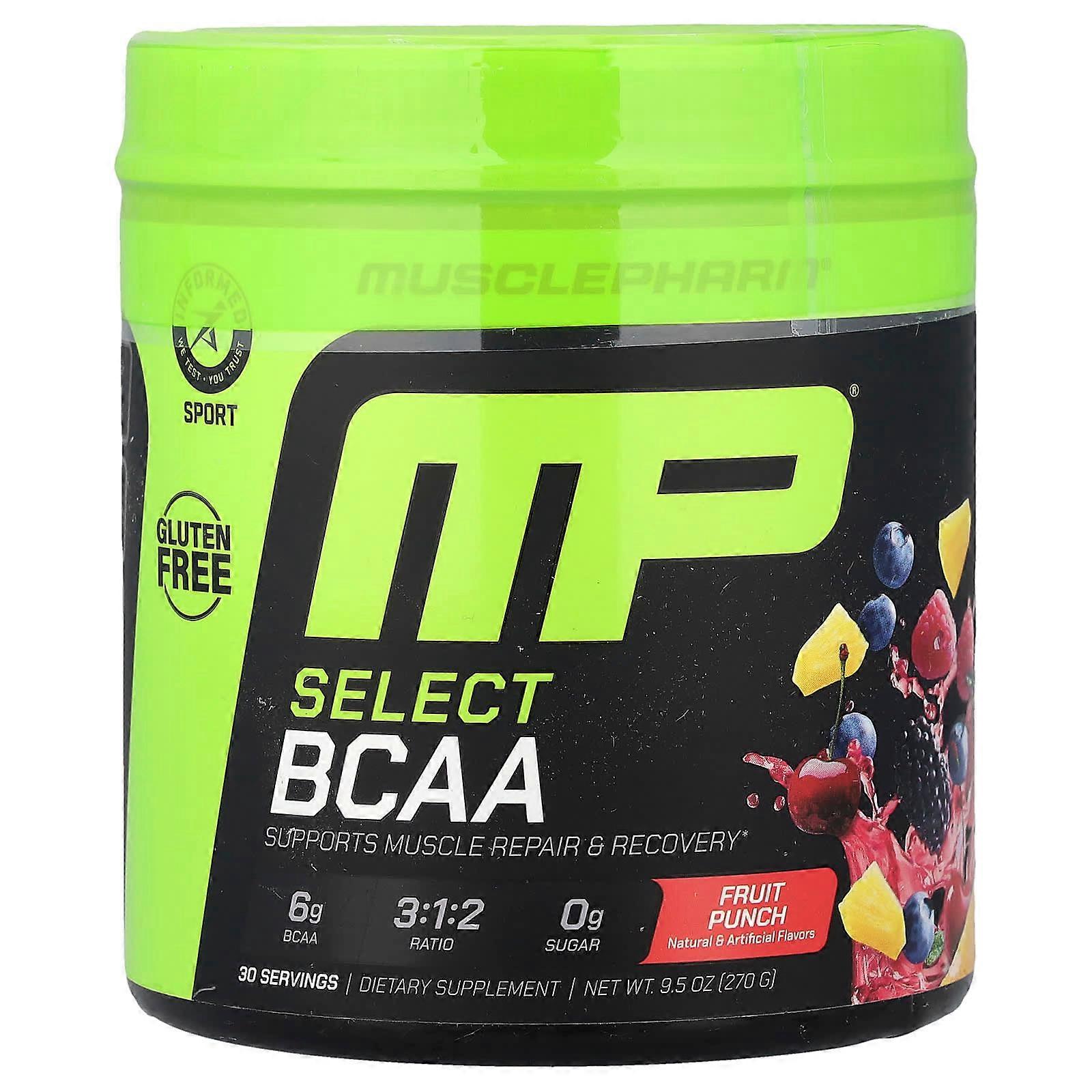 MusclePharm, Essentials, BCAA, Fruit Punch, 0.57 lbs (258 g)