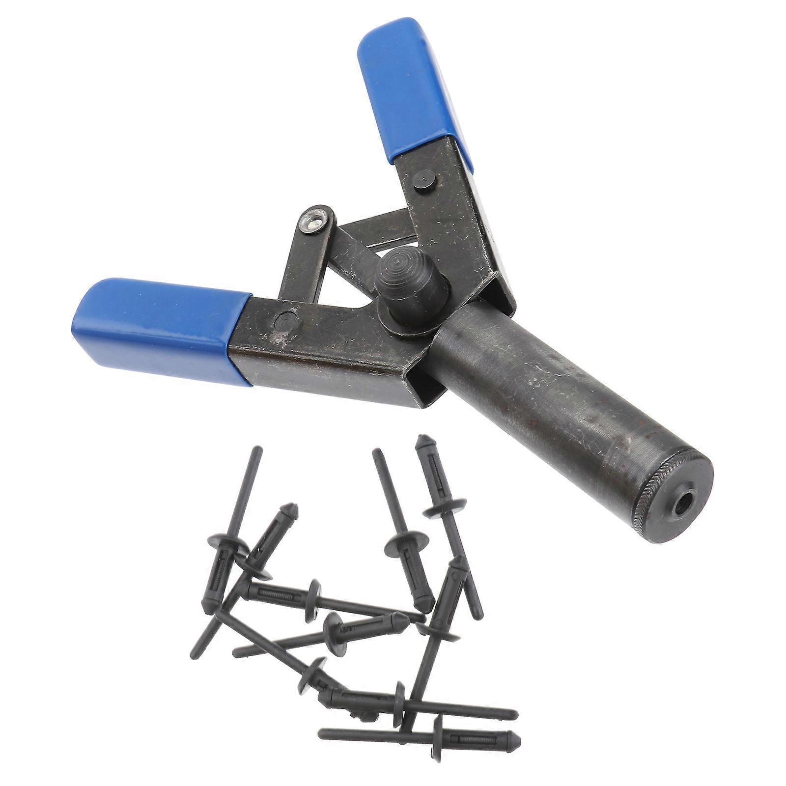 Riveter Core-Pulling Hand Tool for Riveting 1Set with Black Poly Rivets
