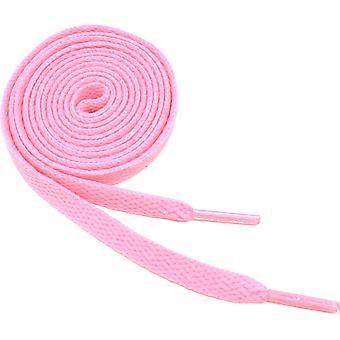 Flache Schnürsenkel, 5/16 Zoll breit, einfarbig, für Sportschuhe, Sneaker, Stiefel und andere Schuhe – Länge 27–72 Zoll, rosa, 63