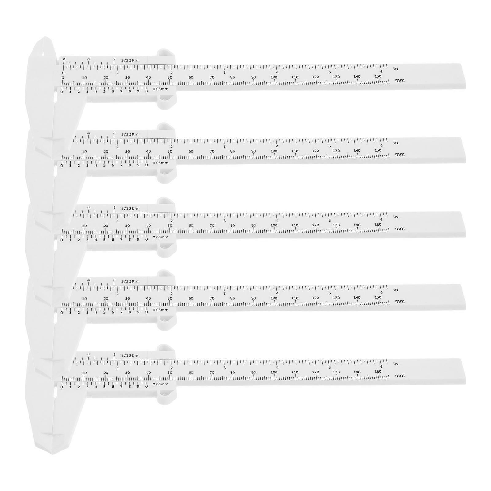 Plastic Vernier Calipers Measuring Tool for Precise Work 10Pcs