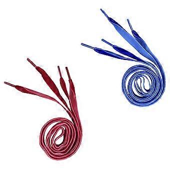 Shoelaces Velvet Wide Flat Shoe Lace for Shoe Use 2Pairs Blue Shoelaces